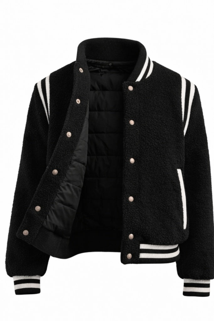 100% WOOL VARSITY DOWN JACKET