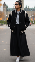 100% WOOL VARSITY DOWN JACKET
