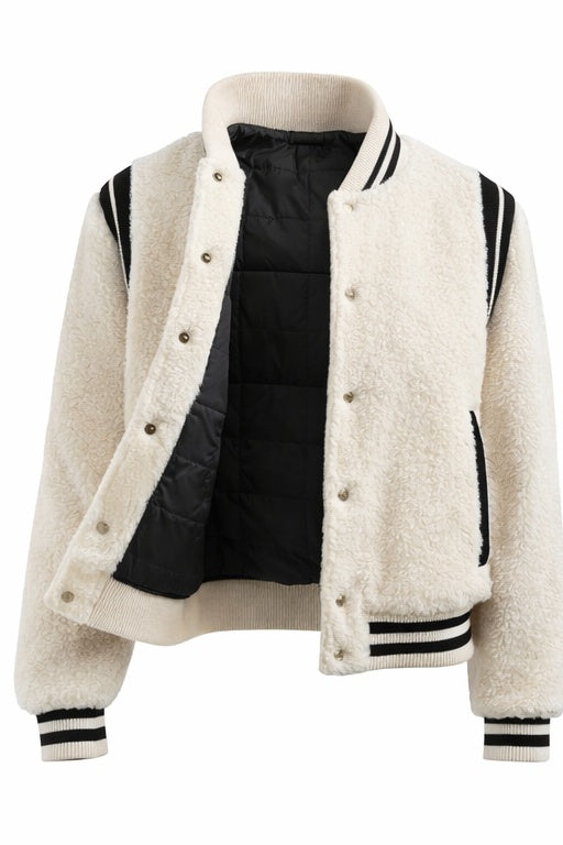 100% WOOL VARSITY DOWN JACKET