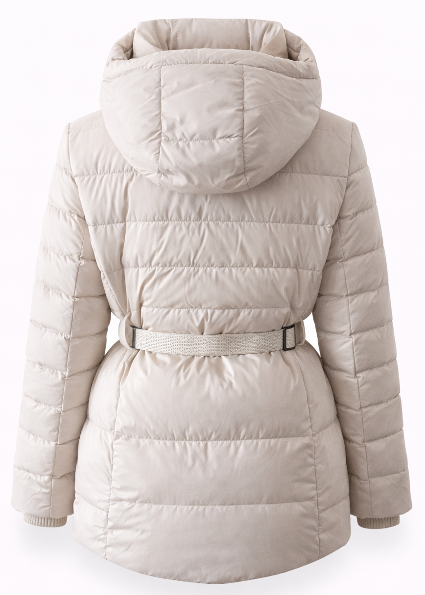 BELTED PUFFER DOWN JACKET