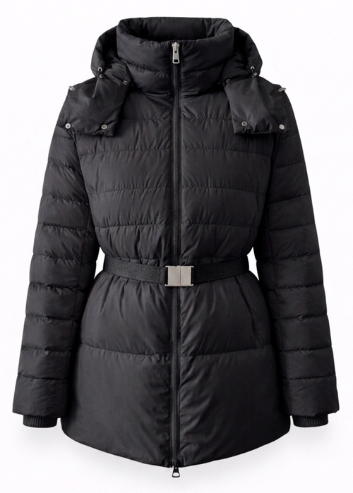 BELTED PUFFER DOWN JACKET