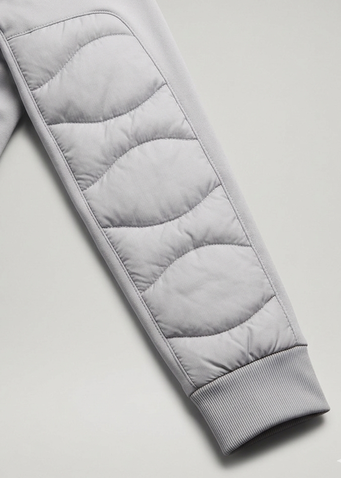 Hybrid Wave-Quilted Down Jacket