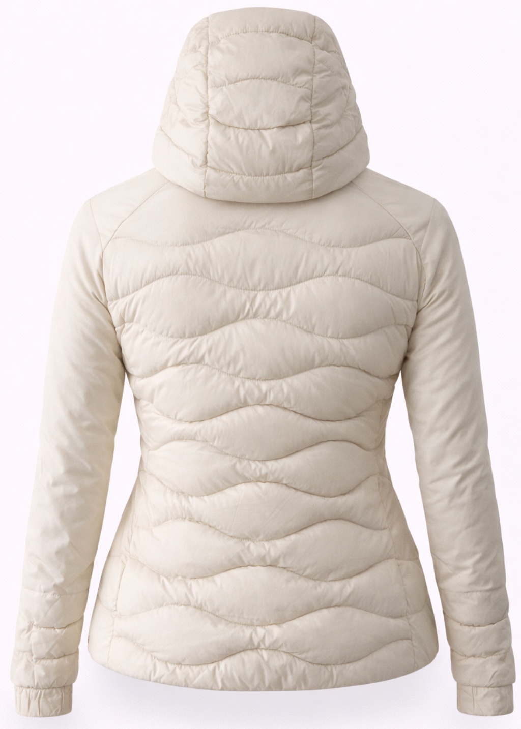 Hybrid Wave-Quilted Down Jacket