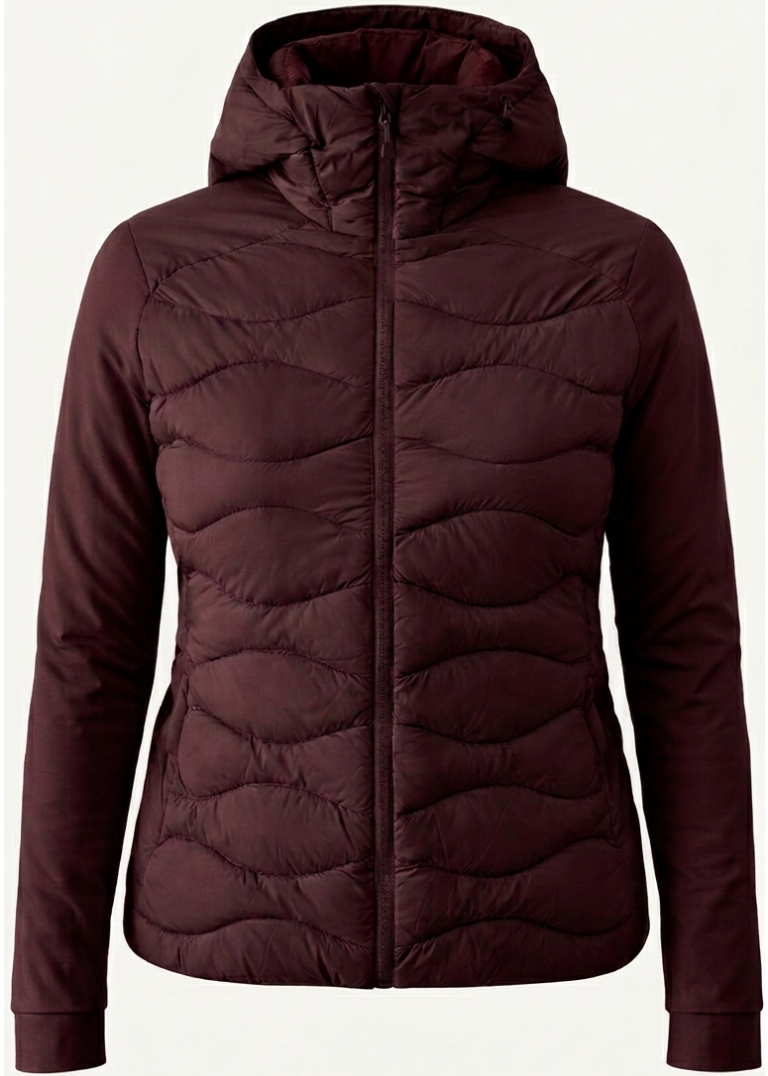 Hybrid Wave-Quilted Down Jacket