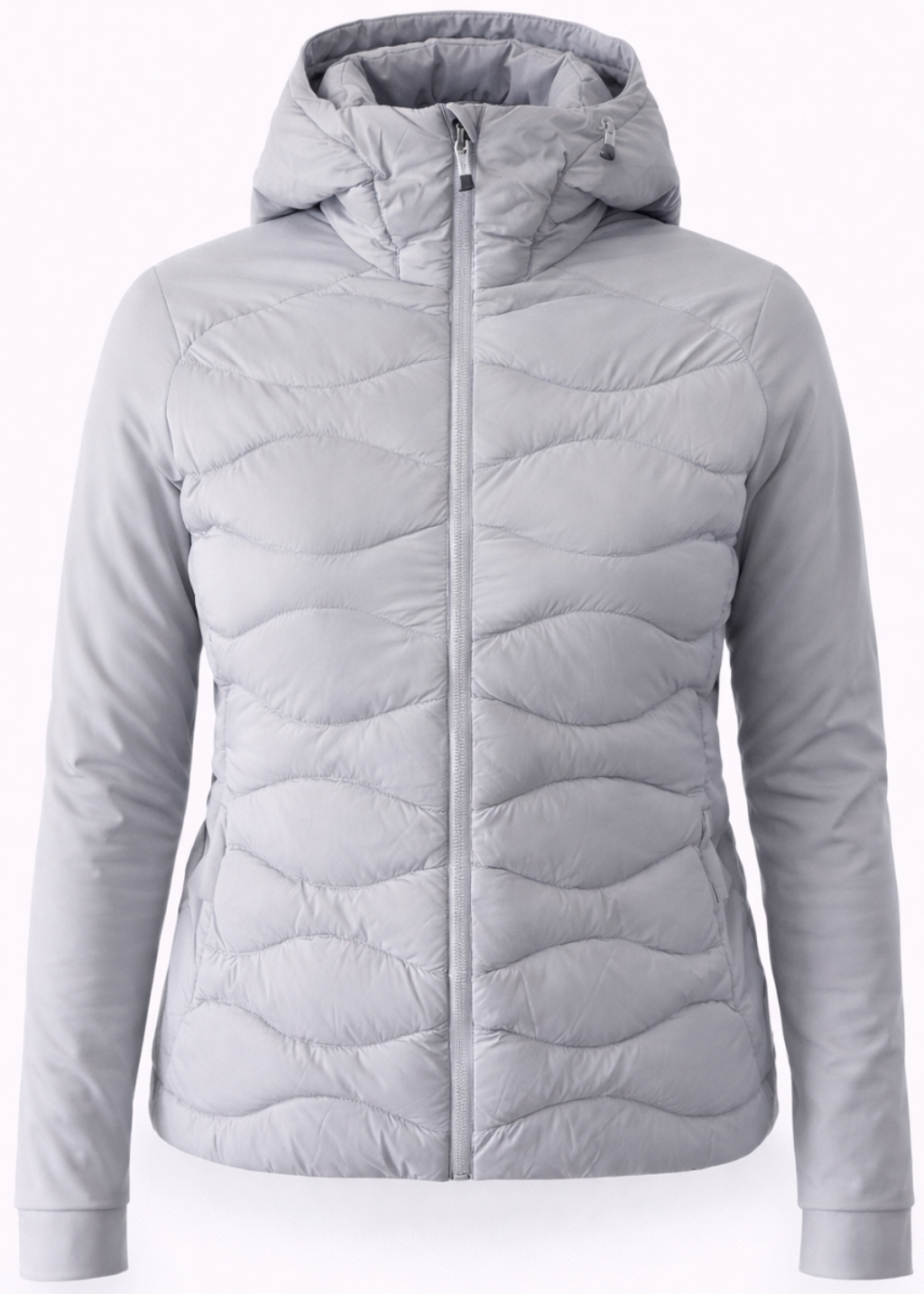 Hybrid Wave-Quilted Down Jacket
