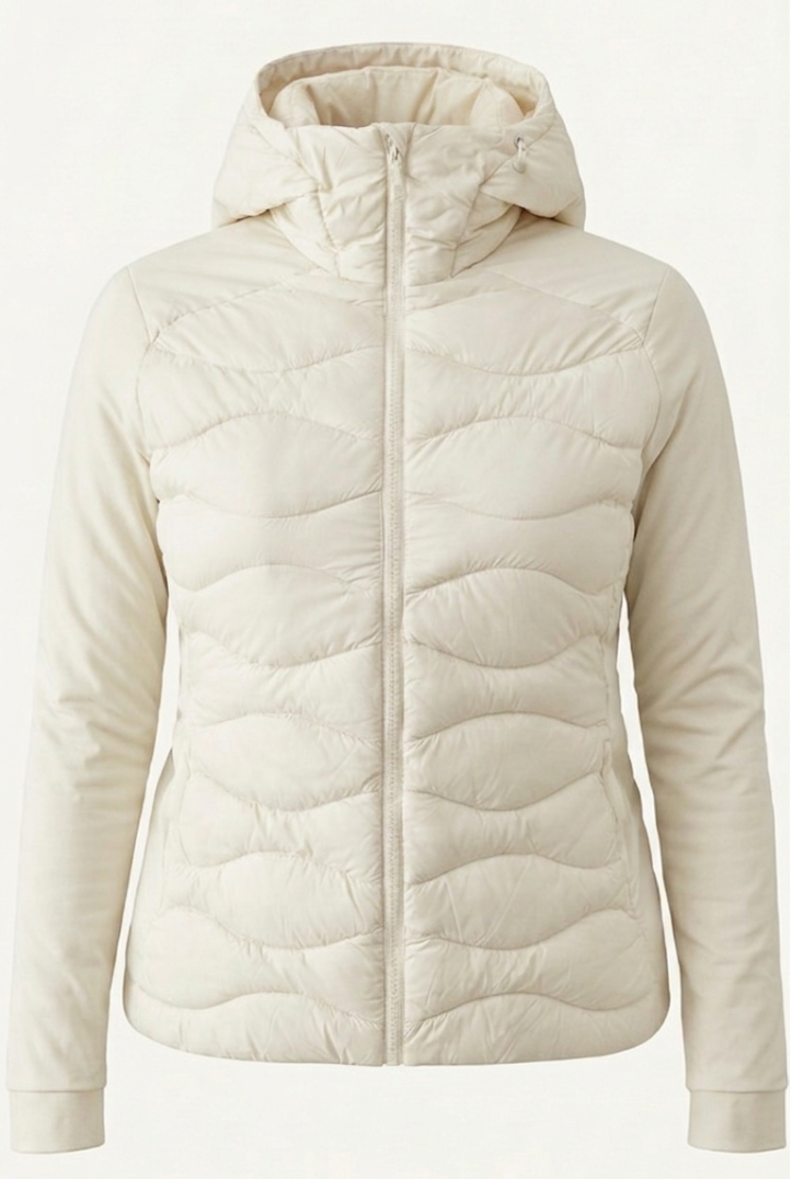 Hybrid Wave-Quilted Down Jacket