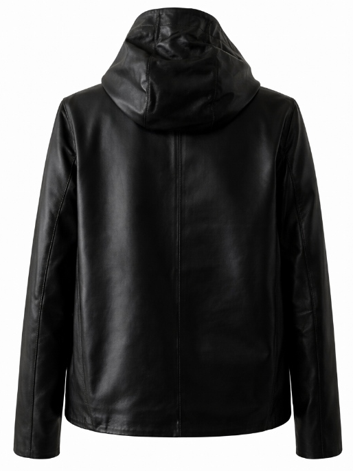 LEATHER HOODIE JACKET