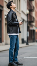 COW LEATHER TRUCKER JACKET TYPE-3
