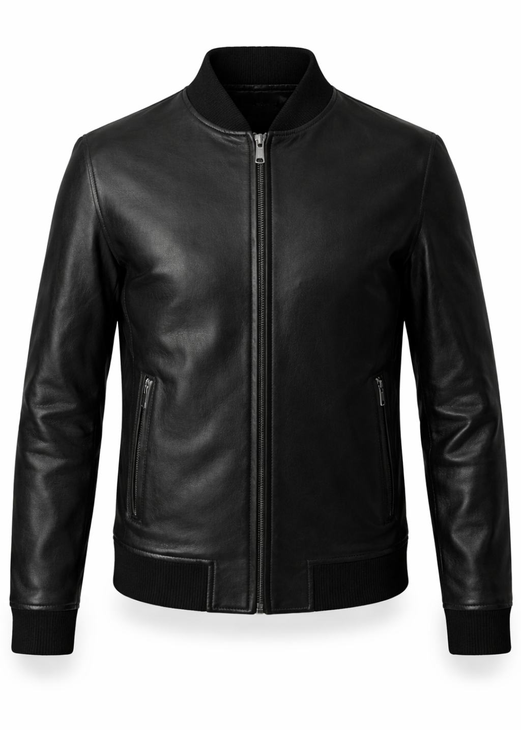 LEATHER BOMBER JACKET